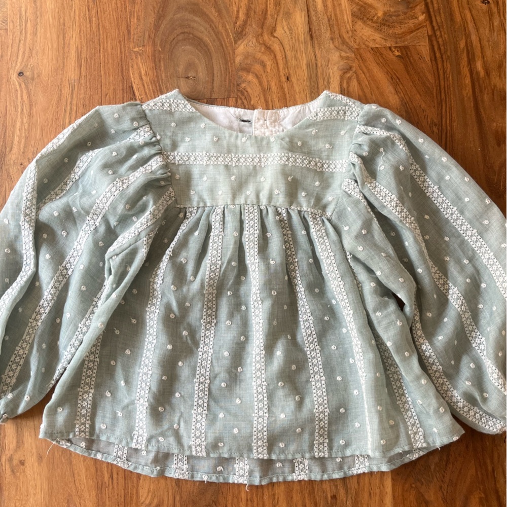 ZARA GIRLS BABY TURQUOISE TOP IN SIZE 18-24